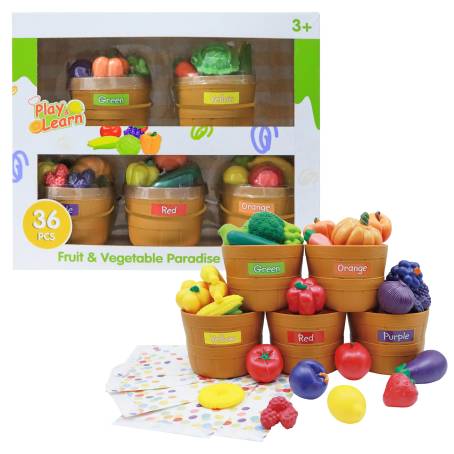 Set Infantil De Frutas Y Verduras Paradise 36 Piezas