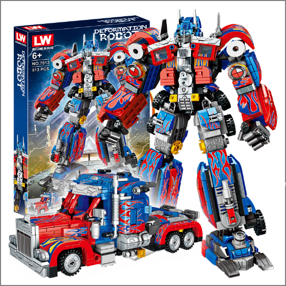 Deformation robot lw building blocks Optimus prime